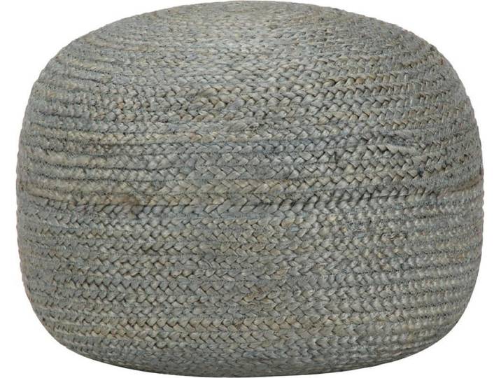 vidaXL - Poef - handgemaakt - 45x30 - cm - jute - olijfgroen