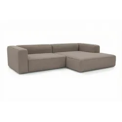 Ecksofa Modena Stoff Grau Taupe