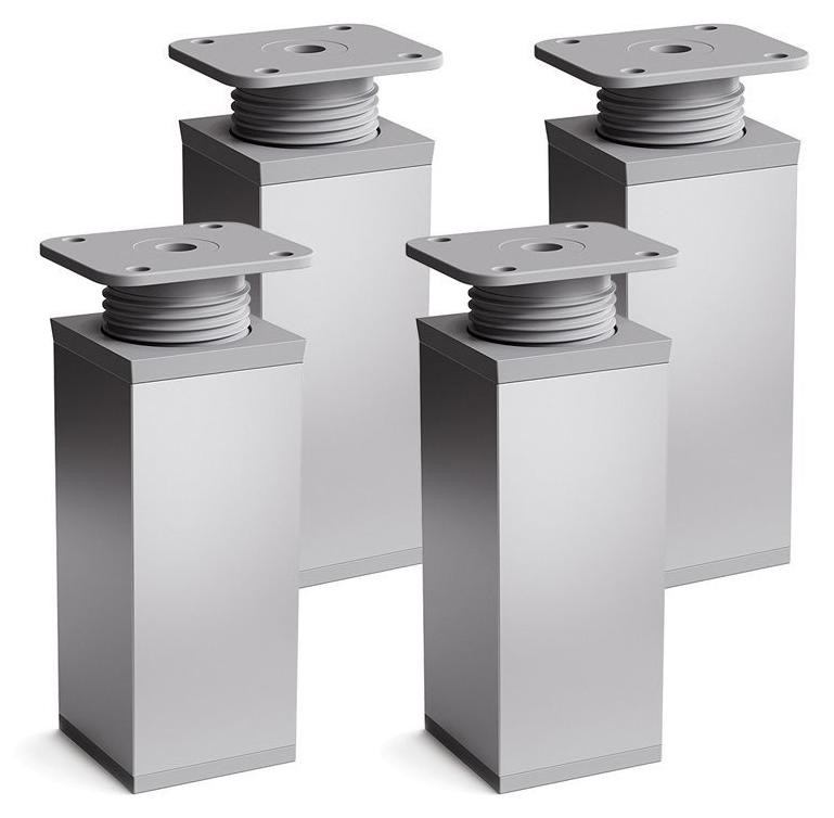 Set van 4 verstelbare aluminium meubelpoten