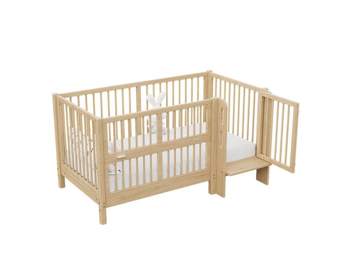 Stilvora Kinderbett 70/140 cm in Natur mit Schutzgitter und Trittstufe Kiefer Massivholz, Naturfarben, 70x140 cm, Babymöbel & Kindermöbel, Kinderzimmer & Jugendzimmer, Kinderbetten
