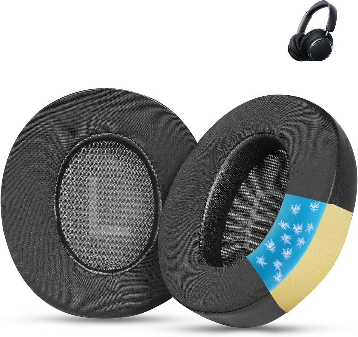 Vervangingsoorkussens met verkoelende gel compatibel met Anker Soundcore Space Q45 hoofdtelefoon