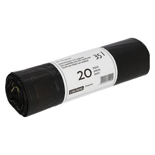 Deiss Kehrichtsäcke mit Zugband Recycling-LDPE ohne OKS (10x, 35 l) (94240)