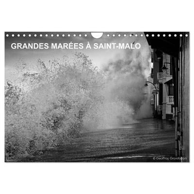 GRANDES MARÉES À SAINT-MALO (Calendrier mural 2027 DIN A4 vertical), CALVENDO calendrier mensuel