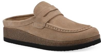 Women's Brinlee Footbeds Clog by White Mountain in Beach Wood Suede (Size 7 M)