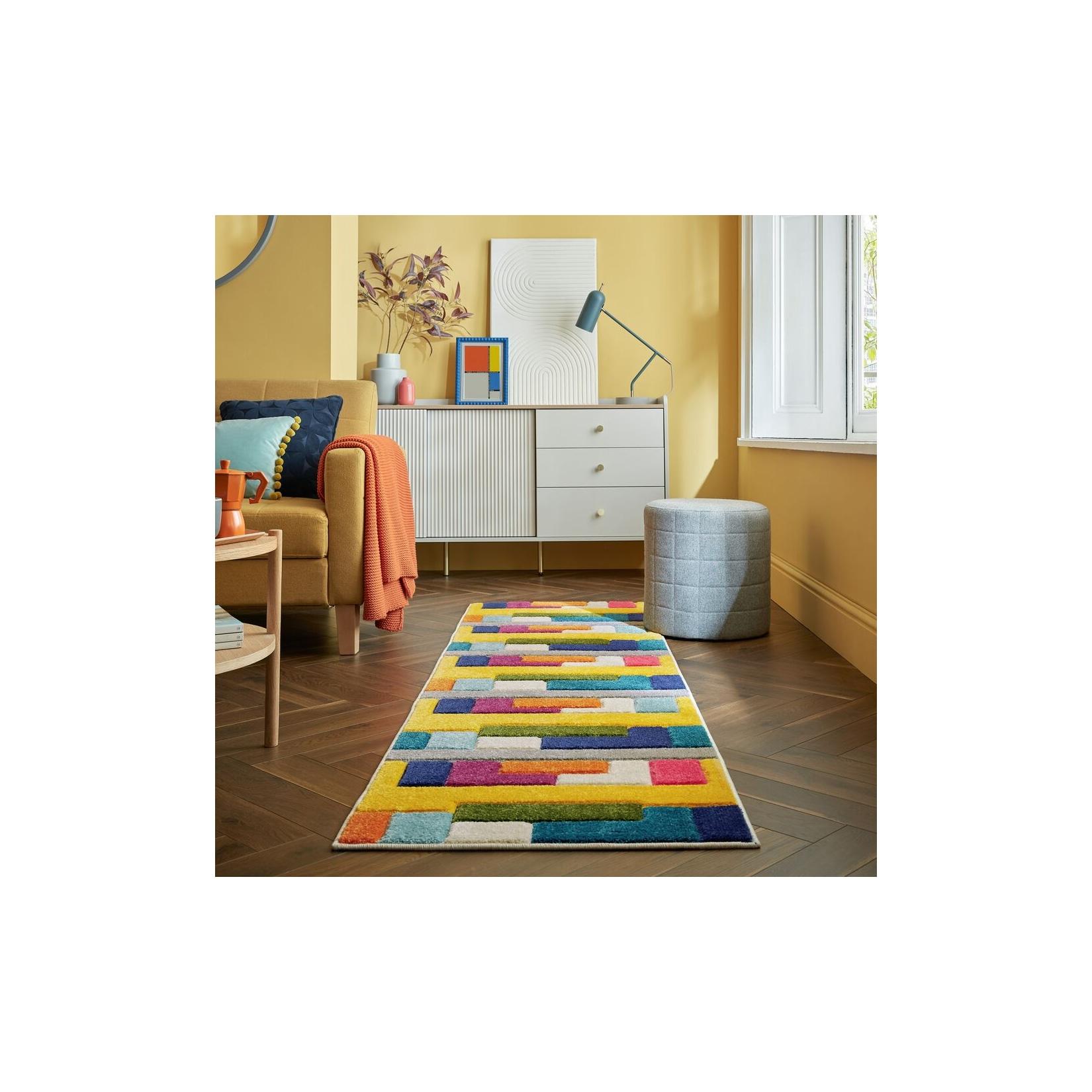 Läufer geometrisch Bunt 66 x 300 cm - MOSS Kadima Design
