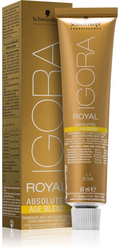 Schwarzkopf Professional IGORA Royal Absolutes Age Blend coloration cheveux teinte 8-140 Light Blonde Cendré Beige Natural 60 ml