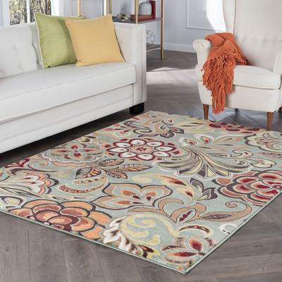 Alise Rugs Decora Farmhouse Floral Indoor Area Rug
