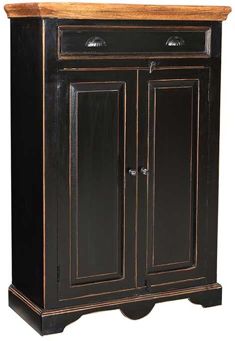 Pharao24.de Vertiko im Shabby Chic Design Schwarz