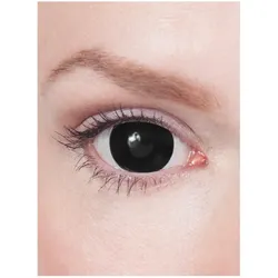 Metamorph, Farbige Linsen, Mini Sclera Manga Monatslinsen für Fasching Halloween (Schwarz)