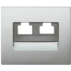 Legrand 771358 Abdeckung RJ45 C5 Kategorie6 Beschriftungsträger Galea soft Aluminium