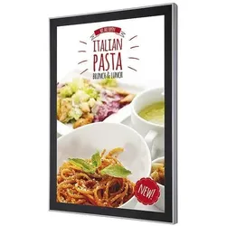 Showdown Displays Magnetischer Leuchtrahmen einseitig A2 silber / schwarz silber, 46.2x63.6x3.1 cm