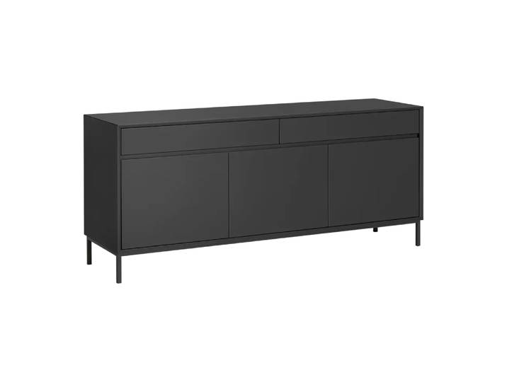 Sideboard Frame, Johann Jakob, dunkelgrau, Holzwerkstoff