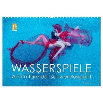 Wasserspiele - Akt im Tanz der Schwerelosigkeit (Wandkalender 2027 DIN A2 quer), CALVENDO Monatskalender