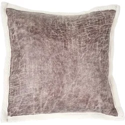 Deko-Kissen Wildlederimitat, Sofakissen Zierkissen mit Füllung, braun Fellimitat 45x45cm