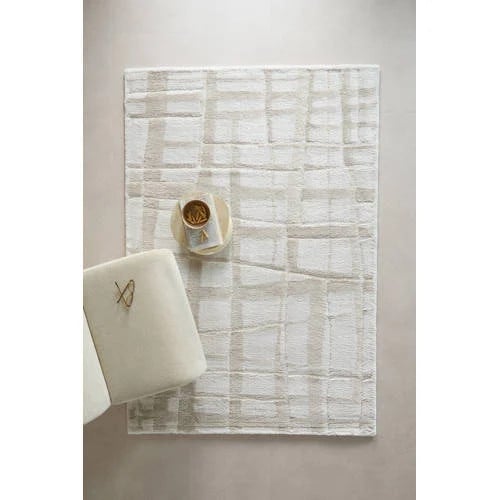 Studio LIVIT vloerkleed off white/zand, modern geometrisch, B/D: 230 x 160 cm
