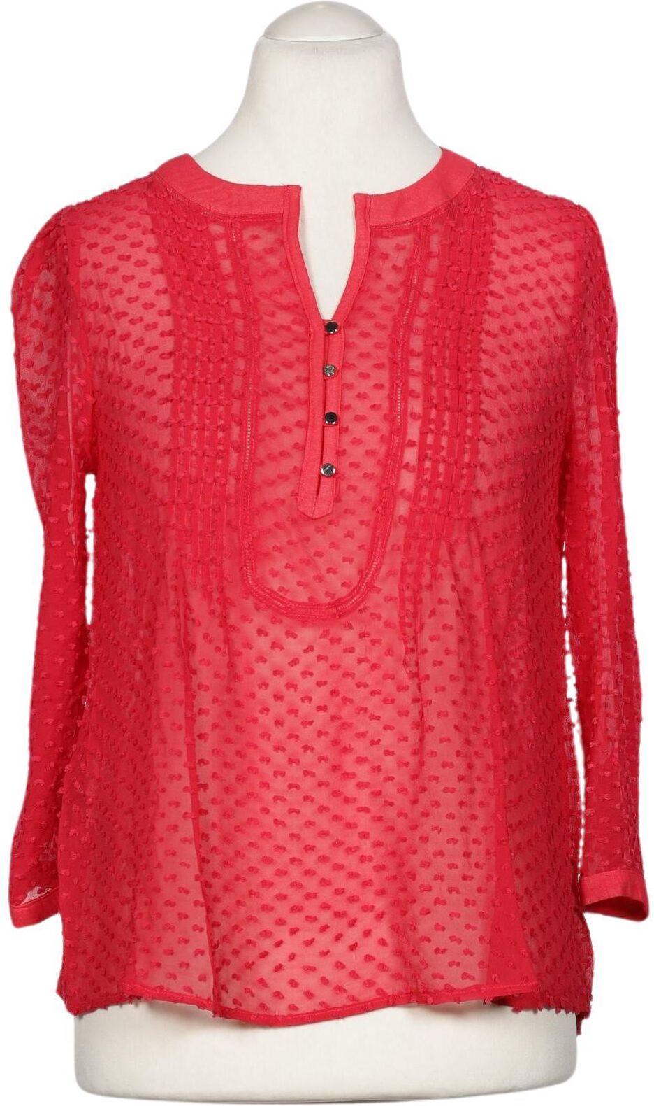 Mango Damen Bluse, Rot, Gr. M, Seide / Baumwolle - Second Hand
