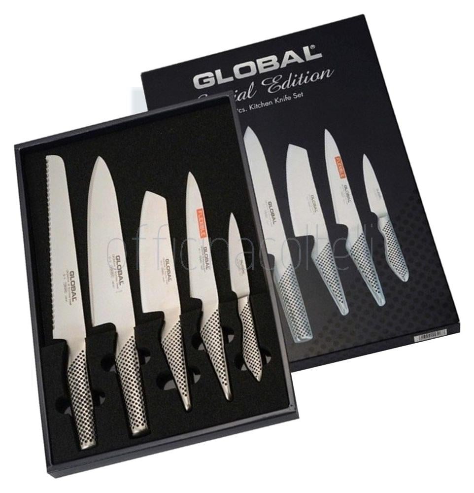 Global Messenset G-2951138R, 5-delig, inclusief broodmes