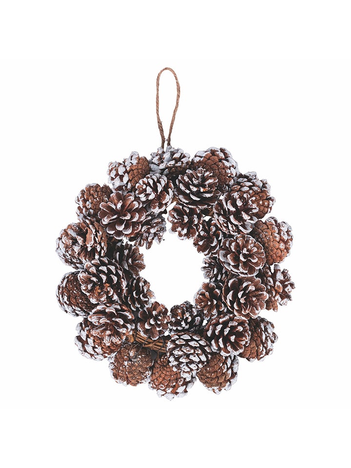 Villa d´Este Dekokranz ''Pinecone'' in Hellbraun - Ø 28 cm - onesize