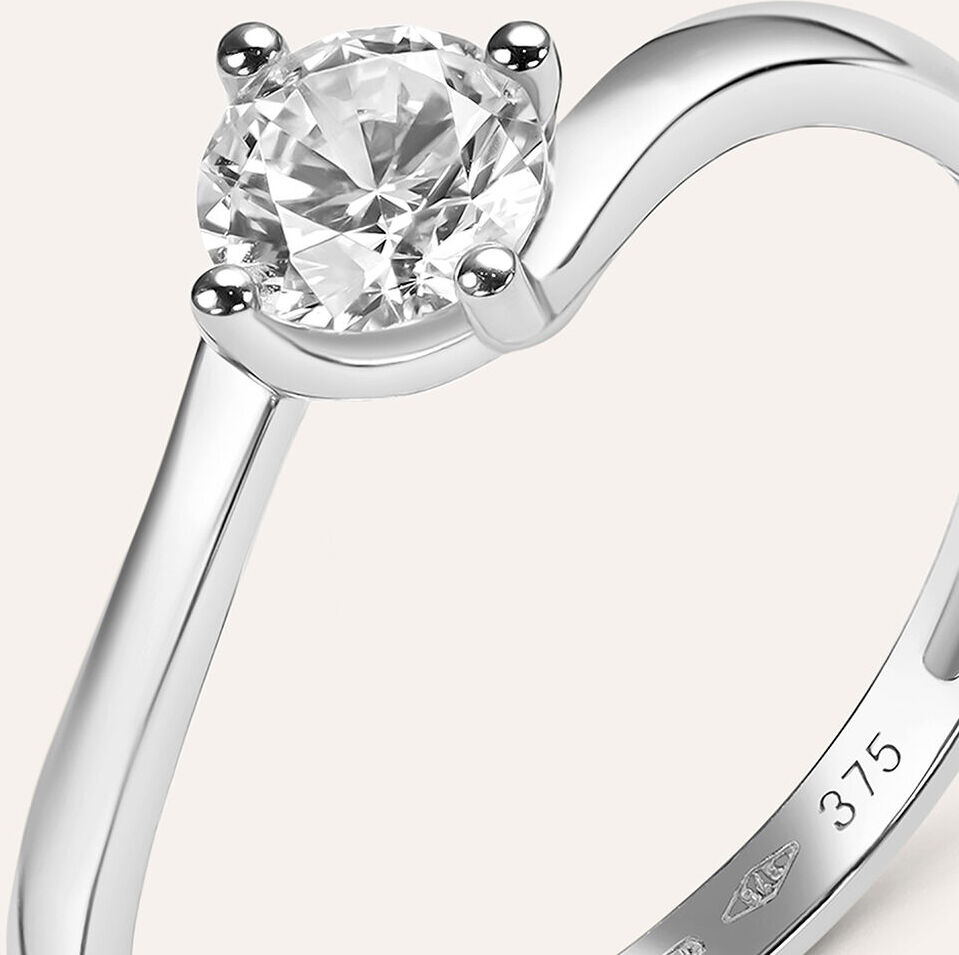 Stroili Anello Solitario Claire Oro Bianco Cubic Zirconia Collezione: Claire - Misura 57 Oro Bianco
