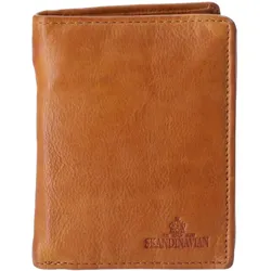 The Skandinavian Brand Mens Wallet Washed Laether - Cognac