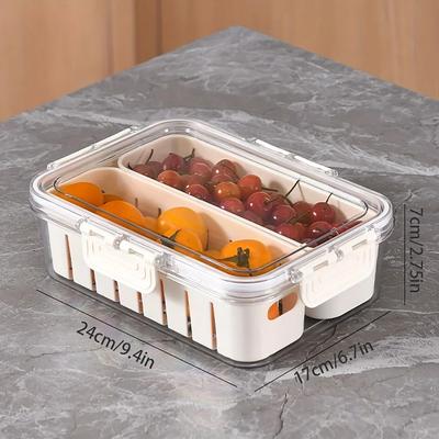 Uplift Treasures Portable Snack Tray With Handle 2 Grid