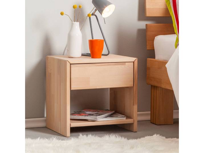 Nachtkommode AresWood 40 x 40 x 33cm Beige/Kernbuche Weißöl