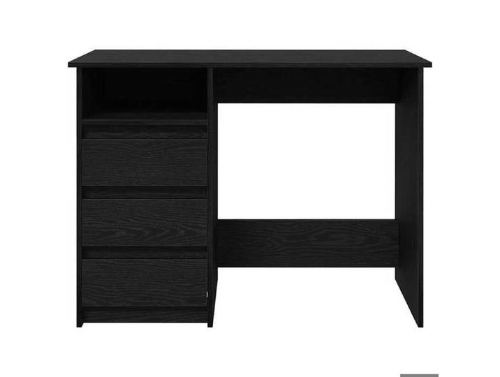 Bureau Informatique - Meuble de Bureau pour Ordinateur - bois d'ingénierie - noir - pour Bureau à Domicile - 102x50x75 cm(86109)