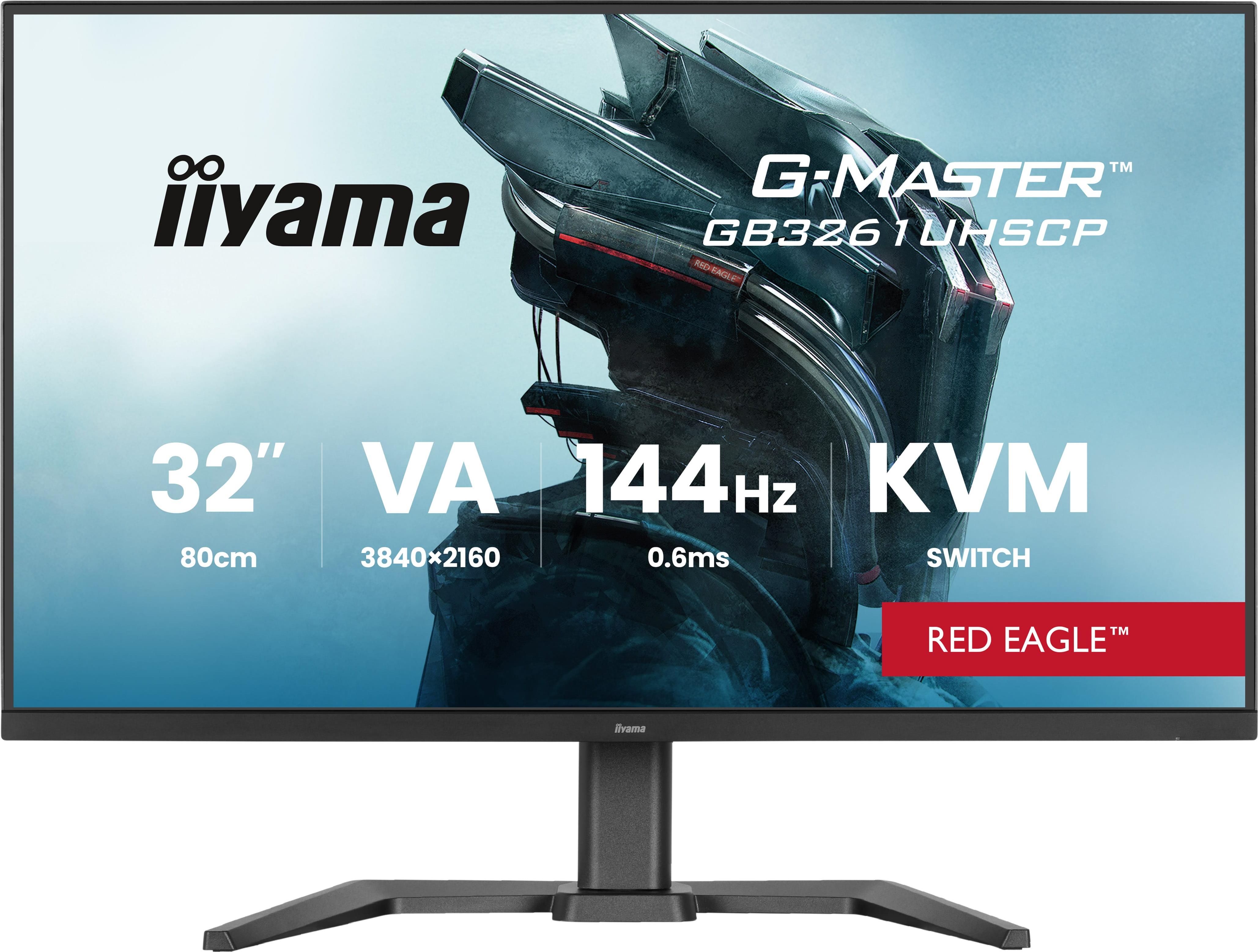 iiyama G-MASTER GB3261UHSCP-B1, 80 cm (31.5"), 3840 x 2160 Pixel, 4K Ultra HD, LED, Schwarz