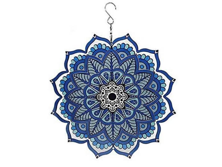 Windspiel Metall Mandala 360 Grad für Innen- und Außenbereich, Mehrfarbig, 30.5x30.5x30.5 cm, Dekoration, Gartendeko