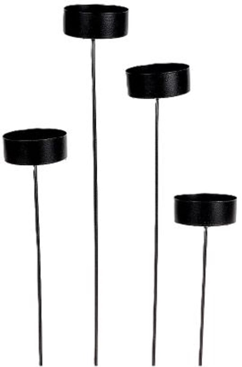 HBX natural living Kaarshouder Zwart Ø4.5cm