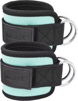 Inspire Curations AOLIKES Adjustable Ankle Straps For Cable Machine Glute Kickbacks And Leg Training 1pair Cyan