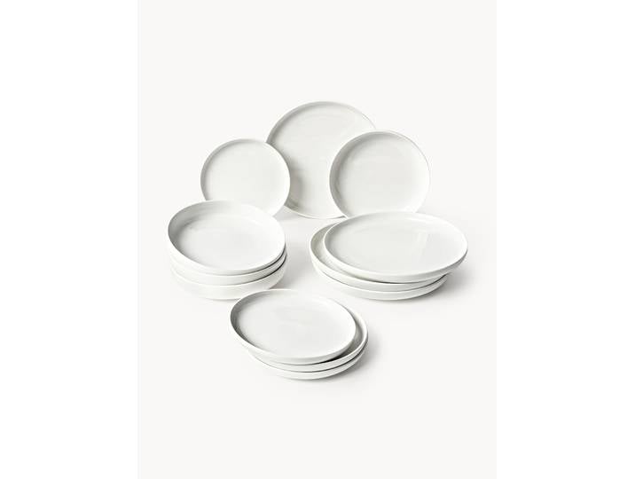 Porzellan-Geschirr-Set Nessa, 4 Personen, 12er-Set