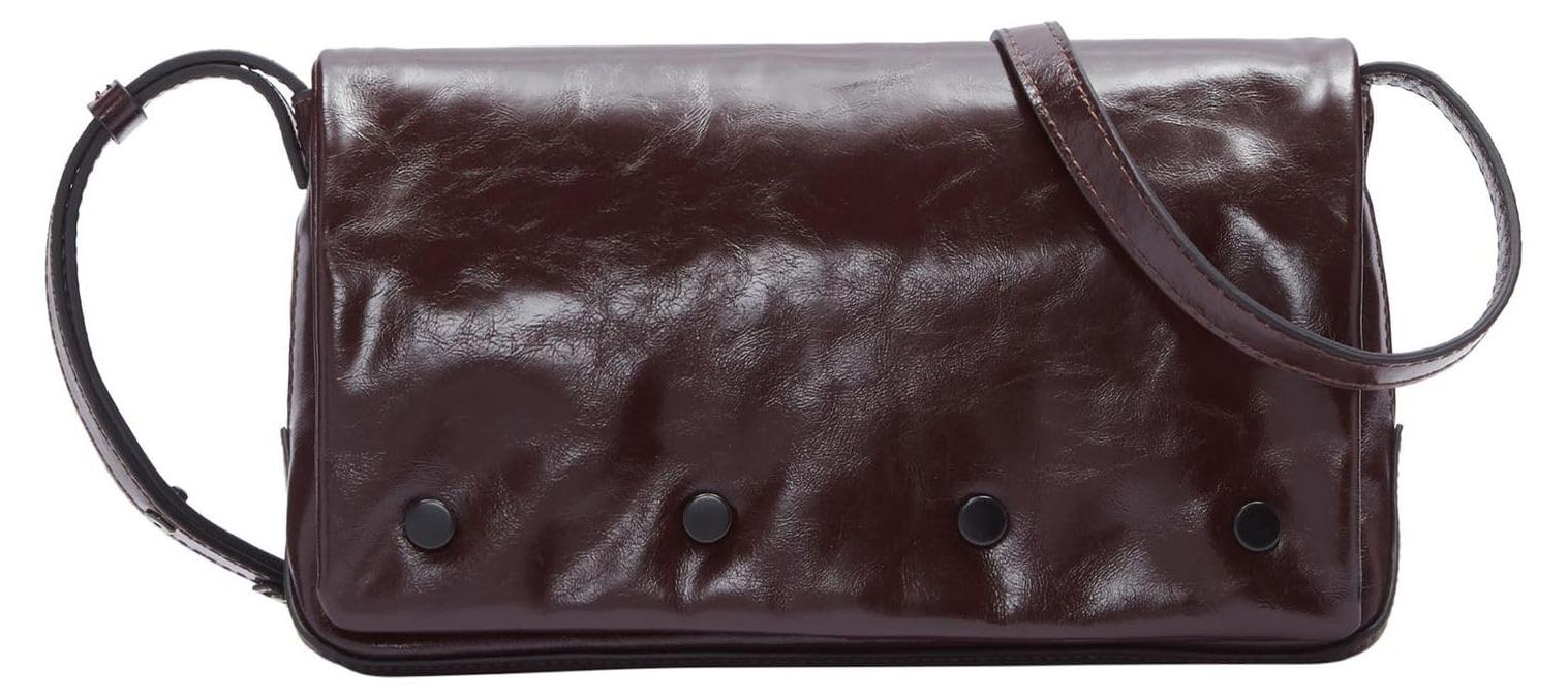 LIEBESKIND Berlin Crossbody S RIVE, Papieroptik, gerippt, Burgunderrot