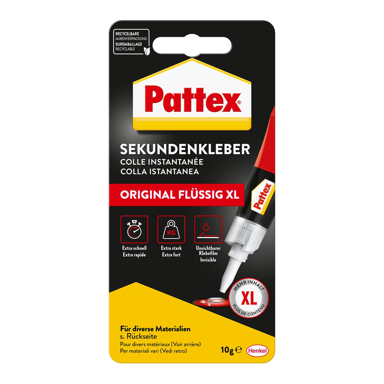 Pattex Original flüssig, Sekundenkleber, 10,0 g PSK3C