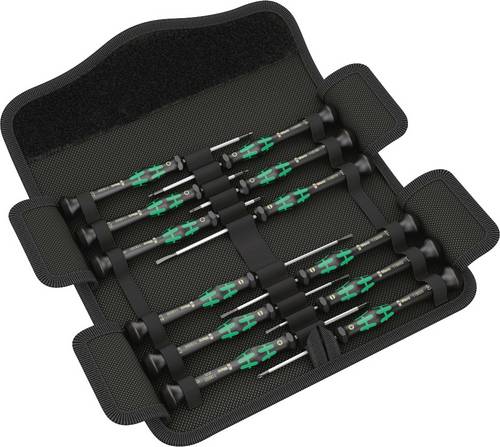 Wera Elektrotechnik und Feinwerktechnik Schraubendreher-Set 12teilig Schlitz, Kreuzschlitz Phillips, Innen-TORX, Innen-Sechskant