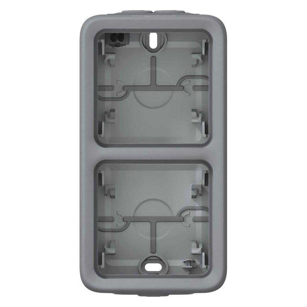 Legrand Plexo55 Modular Gehäuse 2-fach senkrecht Feuchtraum Aufputz grau 069661 (069661)