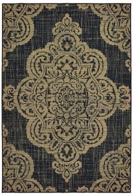 Style Haven Marianna Center Medallion Loop Pile Indoor Outdoor Rug