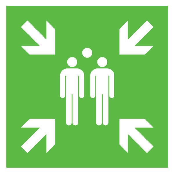 SafetyMarking® Rettungszeichen Sammelstelle 40 cm x 40 cm 11.A2010