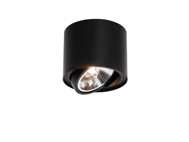 Spot de plafond intelligent noir orientable avec Wifi GU10 111mm