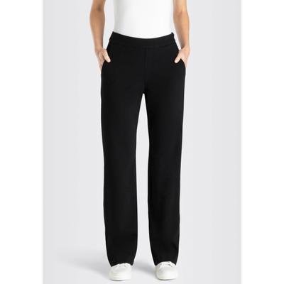 Bootcuthose MAC "CHIARA", Damen, Gr. 44, Länge 32, schwarz, Flanell, Obermaterial: 67% Viskose, 28% Polyamid, 5% Elasthan, bootcut fit lang, Hosen, Bootcut-Form in figurbetonter Form
