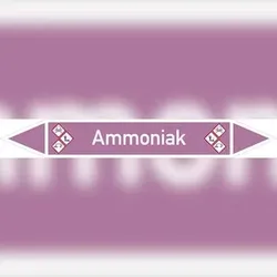 Rohrleitungskennzeichen Ammoniak - 270x37 mm Folie selbstklebend