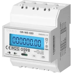 ORNO OR-WE-530 - 3 Phasen Stromzähler, MID geeicht, 100A, 4 TE, Multi-Tarif-Funkt