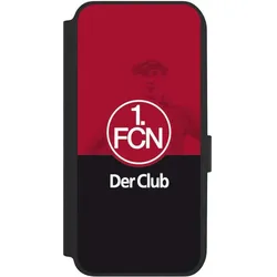 Nivocase Klapphülle für Samsung Galaxy A14 5G Handyhülle aus Kunst Leder NIVOflip schwarz 1. FC Nürnberg (Samsung Galaxy A14 5G), Smartphone Hülle, Schwarz