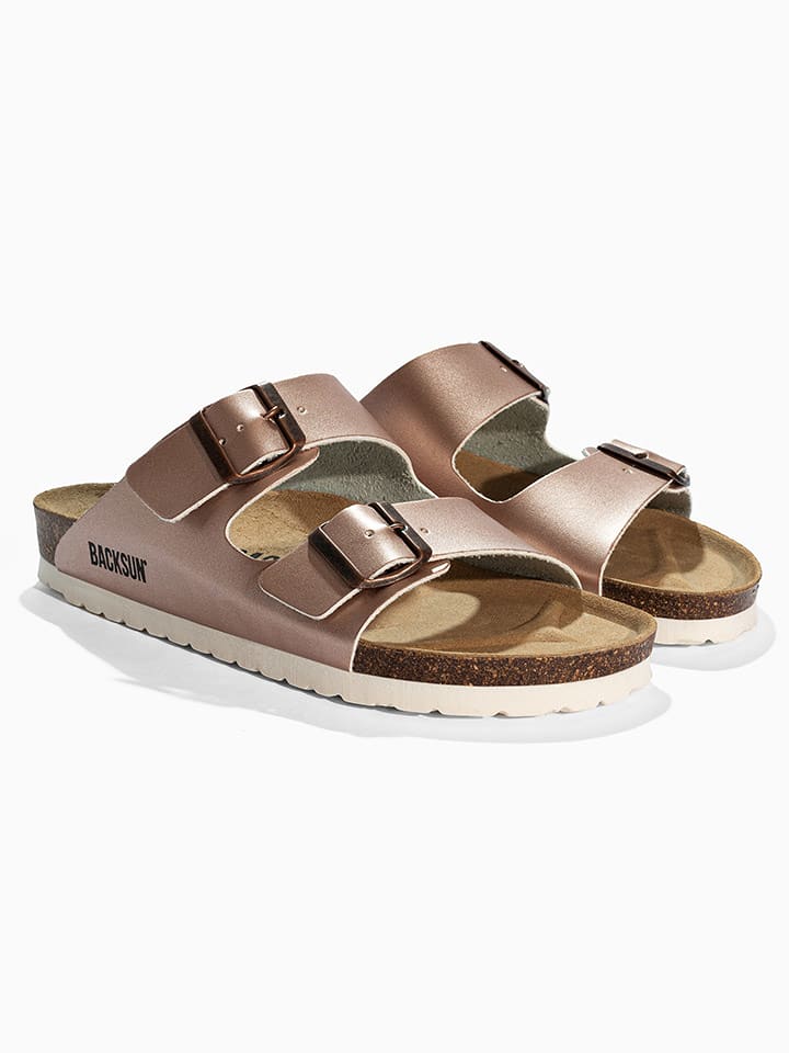BACKSUN Pantoletten "Bali" in Rosa - 39
