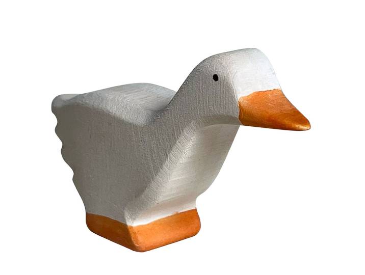 Holztier Gans, handgefertigt, 9 x 5 x 2 cm