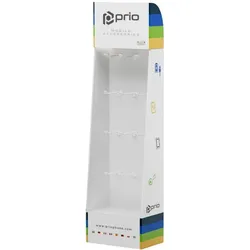prio, Prospektständer, Einzelhandel Bodenaufsteller aus Karton weiss