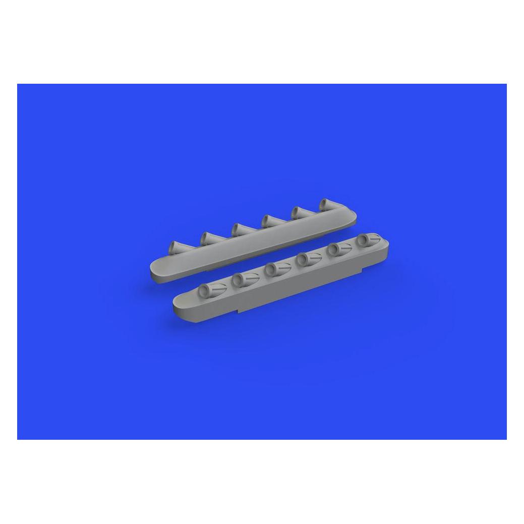 Eduard P-51B/C exhausts stacks w/fairing PRINT for ARMA HOBBY (672280)