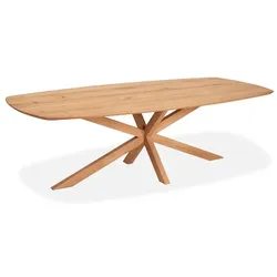 MAISON Esstisch Newark 220 x 120 cm Holz Braun Eiche