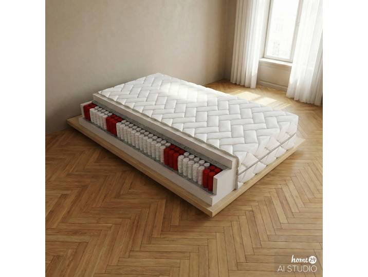 Taschenfederkernmatratze Christiano 80 x 200cm Andere Weiß