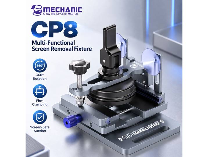 MECHANIC CP8 Fixation multifonction pour le retrait d'écrans 360 ° Pince à ventouse rotative puissante pour la réparation d'écrans de téléphones iPhone et Android
